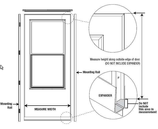 Measuring door width and height