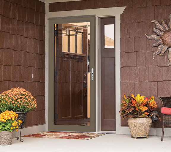 Pella Select Black Lockable Storm Door Handleset in the Screen Door & Storm Door Handles department at